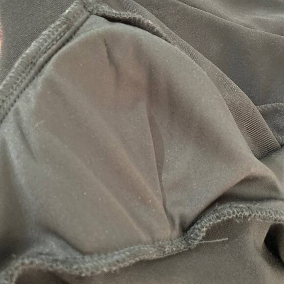 Emerald Sundae Sz O Black Bodycon Dress Built In Bra Ruched Back Exposed Zipper - Picture 9 of 12